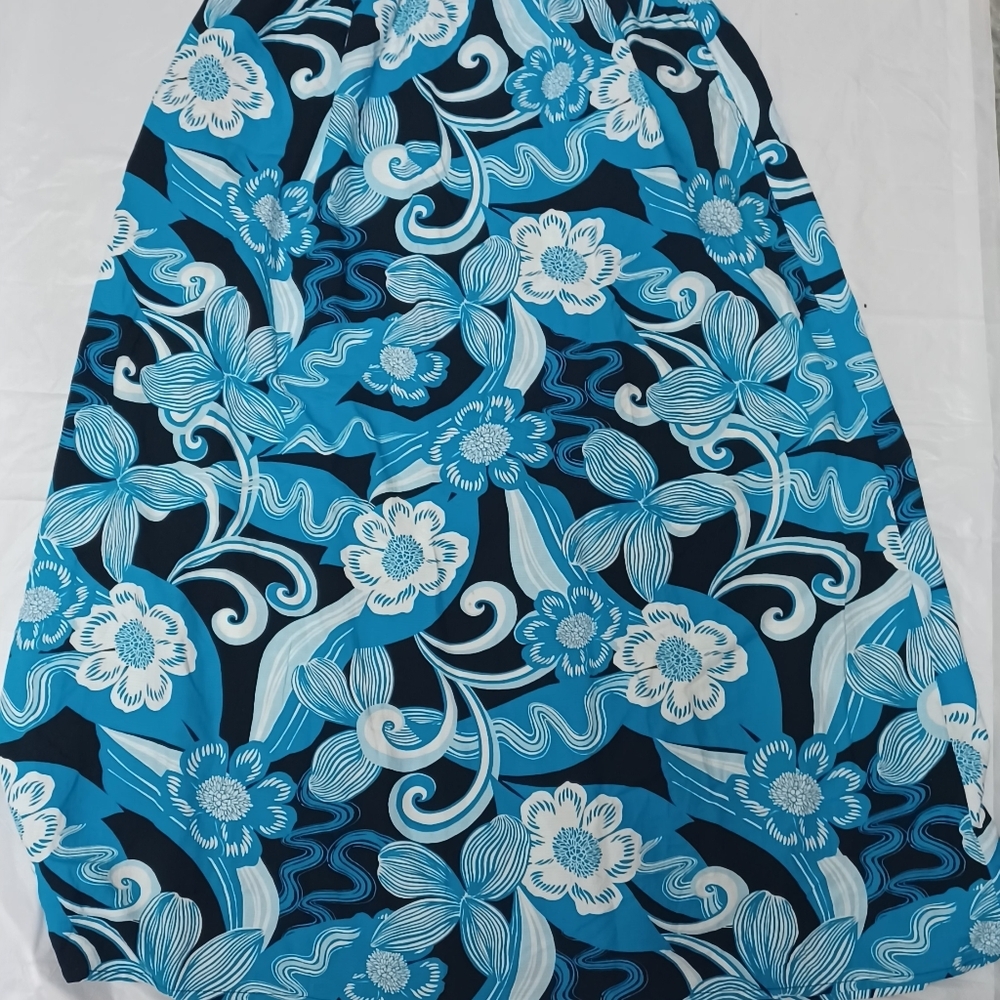 FUTURE COLLECTIVE WOMENS' midi Floral Dress Tie Back Size L - Picture 3 of 5